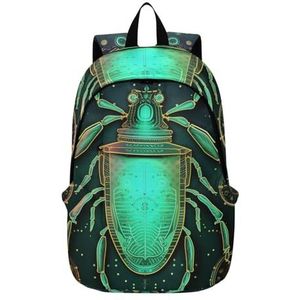 KAAVIYO Mint Green Bugs Artwork Lichtgewicht Laptop Rugzak Wandelen Dagrugzak voor Reizen Camping Outdoor, Foto, M