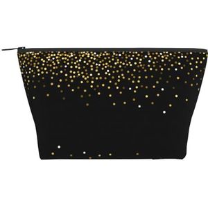 Gouden Glitter Patroon, Toilettas Make-up Bag Cosmetische tas Draagbare Reizen Toiletry Bag, zoals afgebeeld, Eén maat