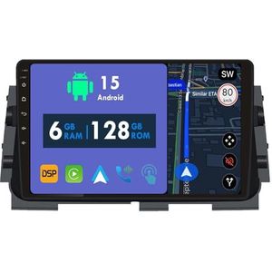 RoverOne Autoradio GPS voor Nissan Kicks P15 2017-2021 Carplay Android Auto Stereo Hoofdeenheid Bluetooth WiFi Radio Speler Sat Navigatie