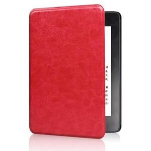 Compatibel met 2024 Amazon Kindle Paperwhite 12e editie hoesje, handheld ontwerp PU veganistisch leer slanke shell fit schokbestendige hoes met Auto Sleep/Wake (rood)
