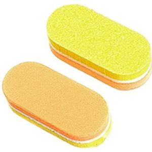 Een nagelsnijder Mini spons nagelbuffervijltjes 100/180 grit 4,8x2x1,2cm Multicolor 10/20/40 stuks(Yellow-20pcs)