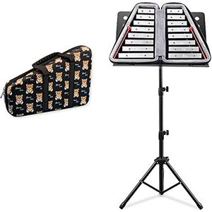 Professionele 16 Toetsen Xylofoon, Dubbele Rij Aluminium Orff Percussie Instrument, Educatieve & Interesse Ontwikkeling, Beste Cadeau for Kinderen Kinderen Peuters (Color : D)