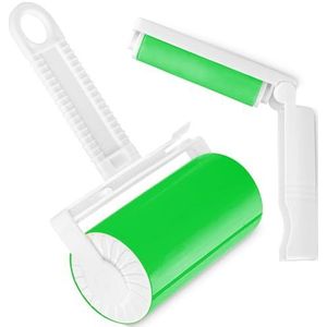 TULMERO Siliconen pluisroller, herbruikbaar, pluisroller, set voor dierenharen, grote en kleine reizen, afwasbare pluisroller voor huisdierhaar, kleding en meubels