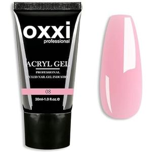 Oxxi Professional 30ml Acryl Gel Poly Nagel Acryl Gel Bouwen Druk op Valse Nep Nagel tips (Roze 08)