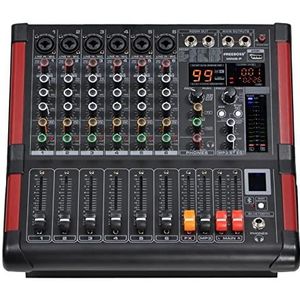 Audiomixer, Mini6-P 6 Kanalen Power Mixing Console versterker Bluetooth Record 99 DSP Effect 2x170w professional USB Audiomixer Eenvoudig te gebruiken en te bedienen
