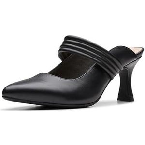 Clarks Kataleyna Dusk Pump voor dames, Zwart leder, 10 UK