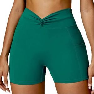 Pocket Yoga Shorts voor Dames Training Gym Push Up Shorts Scrunch Butt Sport Short Nylon Fitness Tights Fietsbroek Sportkleding