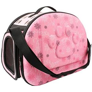 MOBUKJUU Huisdier hond kat drager kant opvouwbare reizen draagtas draagtas handtas reizen goedgekeurd hond draagtas huisdier benodigdheden (roze)