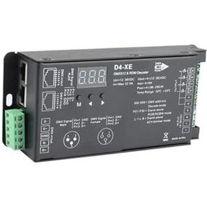 D4-XE 4-kanaals PWM-decoder controller met flikkervrije dimming, digitaal display 12 V-36 V, 2000 Hz 500 Hz, geschikt voor RGB-verlichting