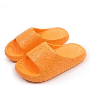 GSCLZ Vrouwen Sandalen Vrouwen Eva Zachte Zool Thuis Slippers Antislip Badkamer Indoor Slides Vrouw Zomer Comfort Licht Wolk Sandalen Flip-Flops Heren Sandalen, Oranje, 42-43