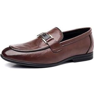 Heren Loafers Casual Instappers Zacht Lichtgewicht Ademend Zakelijke Herenschoenen,Bruin,37 EU
