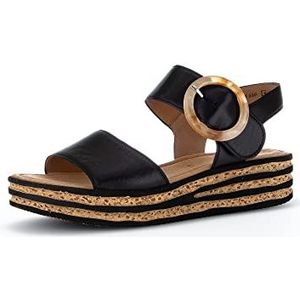 Gabor Dames riempjessandalen voor vrouwen, beste pasvorm, zwart, 41 EU