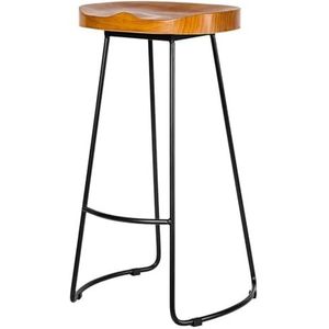 Bar Hoge keukenbarkrukken Stoelen met voetsteun Houten stoelen for thuis Ontbijt Barkeukens Eenvoudige montage, industriële stijl Krukken (Size : Height 75cm)