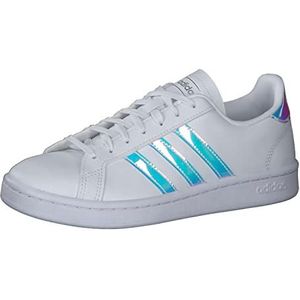 adidas Grand Court sneakers voor dames, Cloud White Silver Metallic Zilver Metallic Zilver Metallic, 36.50 EU