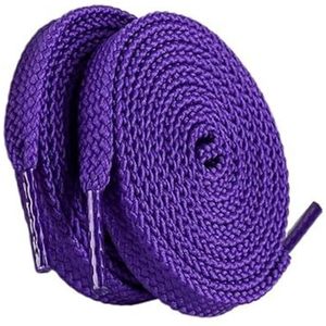 Platte schoenveters, Schoenveters for Sneakers Platte Vrouwen Man Casual Veters Sport Schoenveter Schoenen Balanc String Schoenaccessoires(Purple,140cm)