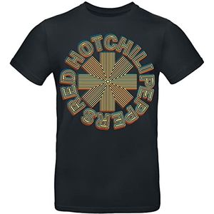 Red Hot Chili Peppers Abstract Logo T-shirt zwart M 100% katoen Band merch, Bands