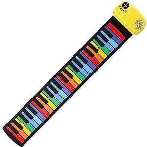 Rainbow Keyboard draagbare handgerolde piano, 49 toetsen, ultralicht 0,6 kg, milieuvriendelijk materiaal, 100 soorten klankkleuren, kinderen, volwassenen, beginners, intelligent elektronisch orgelspee