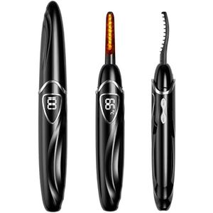 EYECURL Verwarmde wimperkruller, nauwkeurige temperatuurregeling, elektrische wimperkruller, intelligente power-off (Black Ink/Silver, S600-148MM)