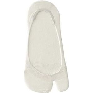 YIJIANUO Vrouwen Twee Vinger Sokken Zomer Dunne Antislip Onzichtbare Laag Cut Boot Sok Effen Ademend Katoen Tabi Sokken Comfortabele, Wit, One size