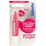 Labello - Crayon Lipstick - Lippenbalsem - Fuchsia - 4 x 3 g, met Natuurlijke Oliën, Hydraterend