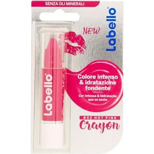Labello - Crayon Lipstick - Lippenbalsem - Fuchsia - 4 x 3 g, met Natuurlijke Oliën, Hydraterend
