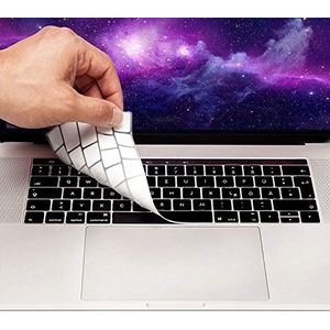 MyGadget toetsenbordbeschermer QWERTZ voor Apple MacBook Pro 13 ""& 15"" (vanaf 2016) & MacBook 12 ""- siliconen hoes voor Duits toetsenbord - siliconen bescherming in zwart