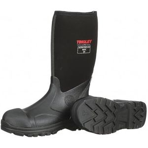 TINGLEY Badger Boots Steel Toe, kniehoge laarzen, uniseks, volwassenen, Zwart, 6 Women/4 Men