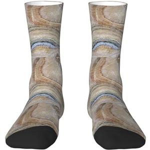 Onyx-steen, lichtblauwe print, compressiesokken, crew-sokken, casual sokken voor volwassenen, sportsokken