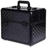 Nagelkunst Koffer - Medium - Zwart - Kunststof - Met 4 Vakken