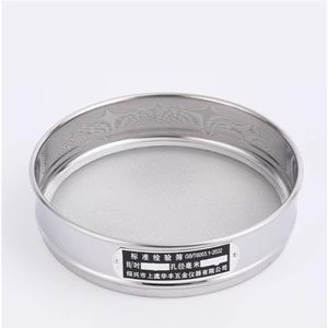 MMLFX 1 st laboratoriumzeef Dia 20 cm van 10 mesh tot 200 mesh roestvrij staal netto chroming lichaamstest zeef standaard testzeef (capaciteit: 200 mesh (0,075 mm))