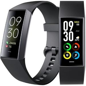 INDYGO - C80 Smartwatch - Horloge met GPS, telefoon, stappenteller, Bluetooth - Dames fitnesshorloge - Heren fitnesshorloge - IP67 waterbestendig - Sporthorloge - AMOLED - magnetisch opladen - Zwart