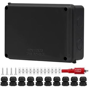 Aansluitdoos - Waterdicht IP65 - Opbouw - 15 x 11 x 7 cm - ABS-elektrische kast