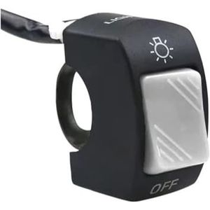 LED Stuurschakelaar Motorfietsschakelaar AAN UIT Bedieningsknop Stuurbevestiging Koplamp Signaallamp Aangepaste Schakelaars Accessoires(Gray)