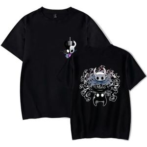 Hollow Knight Tee Jongens Meisjes Mode Gaming T-shirts Unisex Mannen Vrouwen Cool Korte Mouw Shirts Casual Streetwear, Zwart, 3XL