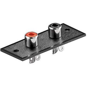 Wentronic CP 02 2 x RCA FM zwart, rode aderverbinder – verbindingsdraden (zwart, rood)