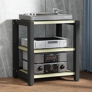 Entertainment-unit - Houten Planken - Audiorek - 60x50x64cm - Ruimtebesparend Ontwerp