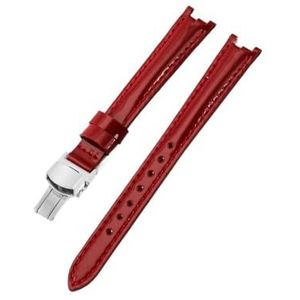 INEOUT Compatibel Met Tissot 1853 Lederen Koeienhuid Waterdichte Horlogebanden Dames T094 Flamenco T094210 Concave Interface-accessoires 12 Mm (Color : Red(LG)-Steel, Size : 12mm)