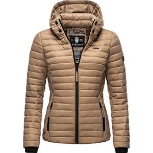 Marikoo Dames Between-Seasons Puffer Jacket Samtpfote Taupe Grijs XL, Taupe Grijs, XL