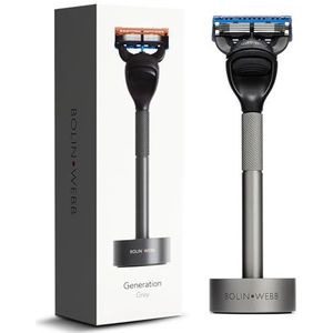 Bolin Webb Generatie Scheermes - Scheermesjes Gilette Fusion5 ProGlide - Aluminium Standaard - Bekroond Product - Grafiet
