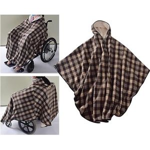 Poncho - Waterafstotend - Warm - Dikke Fleece Gevoerde Dekens voor Rolstoel