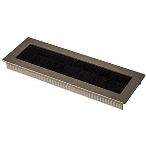 SOTECH 1 x kabeldoorvoer Toledo van geanodiseerd aluminium in RVS-look 200 x 70 mm Inbouwmaat: 190 x 62 x 15,3 mm