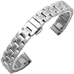 INEOUT Solide Roestvrijstalen Horlogeband Compatibel Met Armani Dames Kleine Horlogeband Compatibel Met Mesh Riem 6 Mm 8 Mm 10 Mm (Color : GD-05-Steel, Size : 15mm)