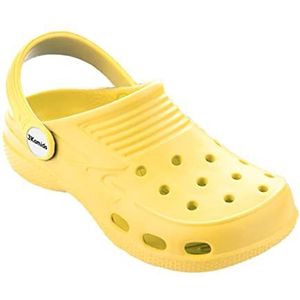 3Kamido Croco Kids mooie clogs kinderen tuinschoenen badslippers zandbak camping jongens en meisjes, geel, 24 EU