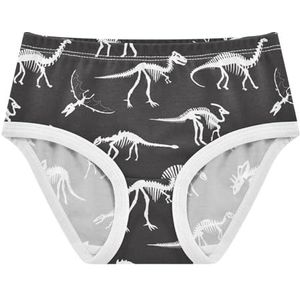 YOUJUNER Meisjesondergoed Leuke Dinosaurus Botten Peuter Slipje Katoenen Broek Kleine Meisjes Slips Comfort Kids Onderbroek, Meerkleurig, 2 jaar