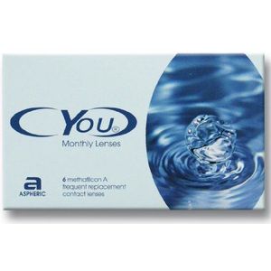 CYOU Monthly Lenses maandlenzen zacht, 6 stuks/BC 8,7 mm/DIA 14,5
