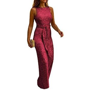 Babao Dames Jumpsuit Met Lovertjes Off Shoulder Playsuit Party Glitter Rompertjes