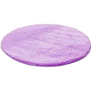 MOHUIED Pluche Tapijt Pluizige Ronde Tapijt Tapijten Voor Woonkamer Tapijt Zacht Lange Pluche Tapijt Kamer Slaapkamer Shaggy Gebied Tapijten (Lichtpaars, 60cm)