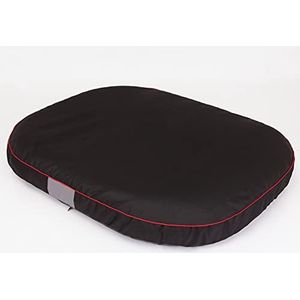 Hondenkussen hondenbed hondenmatras kussen hondenloopplaats bed hondenmand hondenbank ovale matras grote honden XL 108 x 85 cm zwart