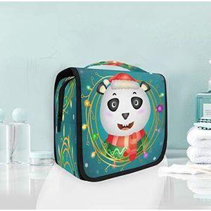 Kleuring Leuke Panda Hangende Opvouwbare Toilettas Make-up Reizen Organizer Tassen Case voor Vrouwen Meisjes Badkamer