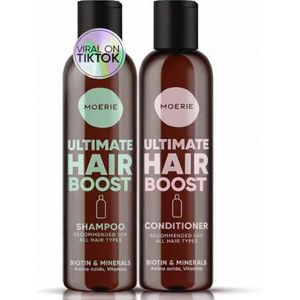Mineraalshampoo en haarconditionerset – voor langer, dichter, voller haar – veganistische haarproducten – parabenvrije haarproducten – stop haaruitval (shampoo en conditioner)
